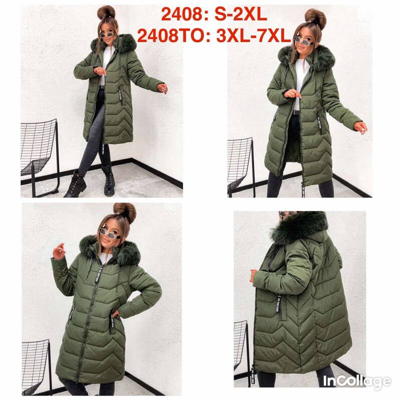 Plaszcze damkie zimowe Roz S-2XL, 1 Kolor Paczka 5 szt